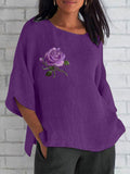 Women's Alzheimer's Purple Rose Casual Top