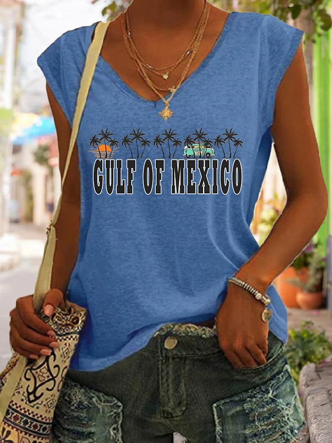 Women's Gulf Of Mexico Print Tank Top