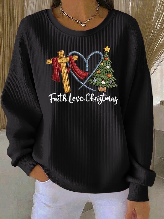 Women's Casual Christmas Faith Sweatshirt