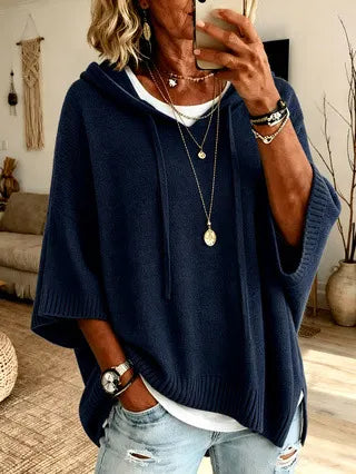 Women'S Knitted Sweater Oversized Hoodie