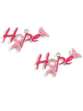 Breast Cancer Awareness Warrior Pink Alloy Pendant Accessory(Two Pack)