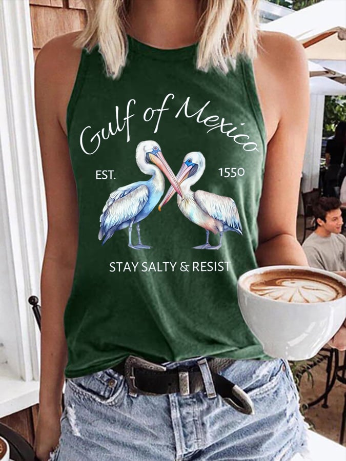 Women's Gulf Of Mexico Print Tank Top