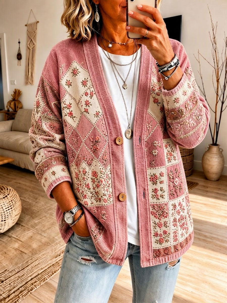Ladies' Retro Western Style Casual Cardigan