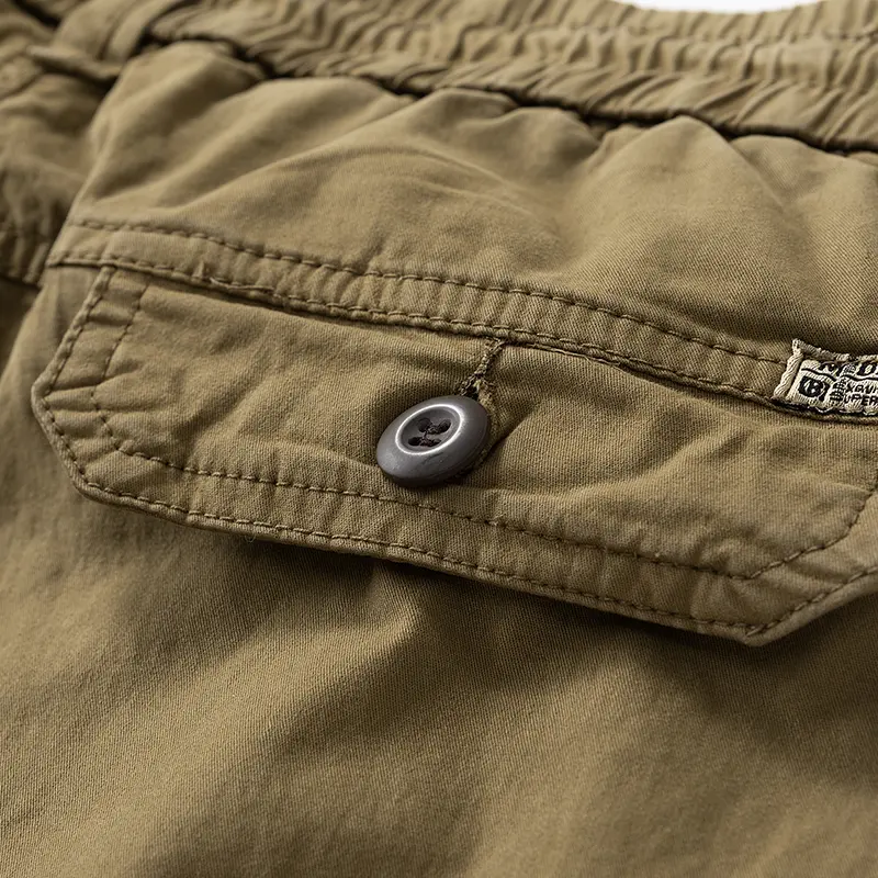 Men's Pants - Versatile Functional Cargo Pants for Men, Drawstring Cuffs, Multiple Pockets, Retro Outdoor Casual Style
