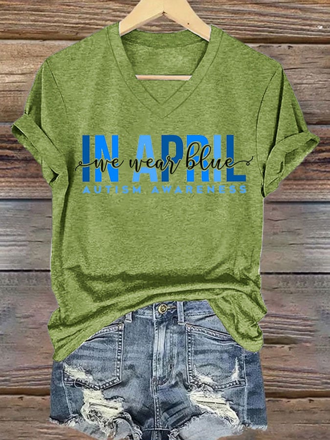 Women's Autism V-neck T-shirt