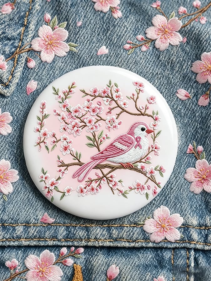 Breast Cancer Awareness Brooch