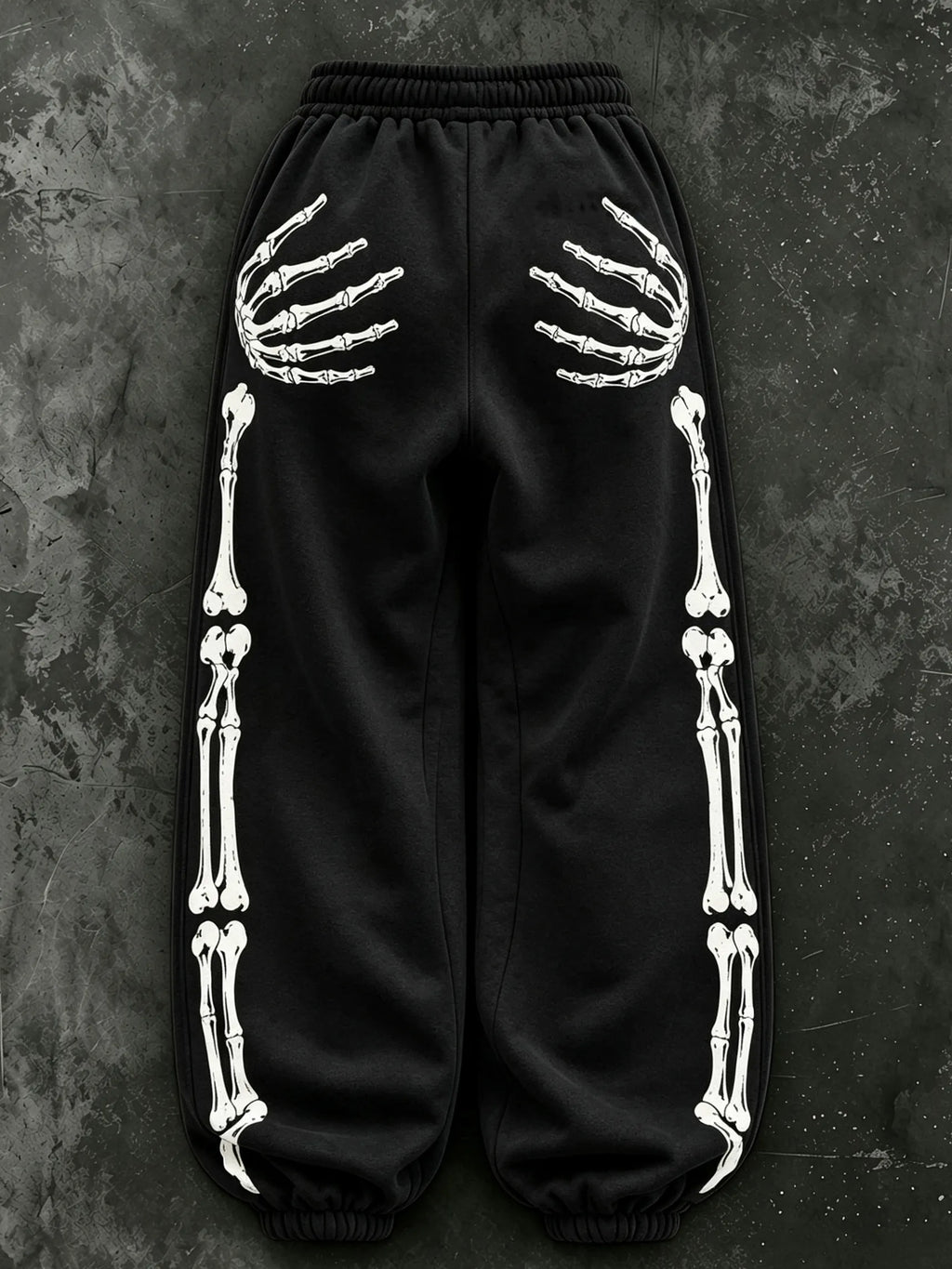 Women's Vintage Halloween Skull Outline Casual Sweatpants