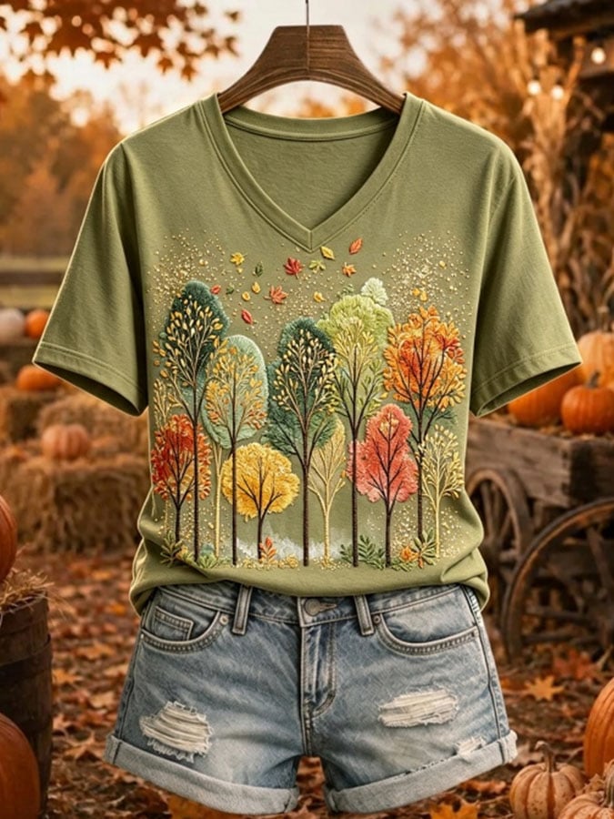 Women's Casual Print Short-Sleeve T-Shirt