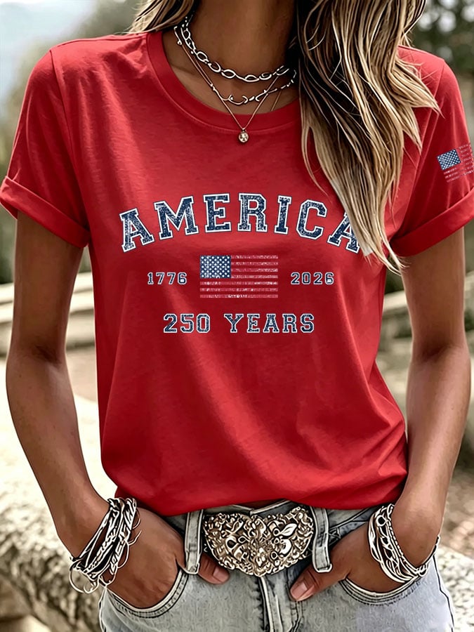 Women's Casual Print Short-Sleeve T-Shirt