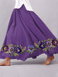 Women's Alzheimer's Purple Floral Print Skirt