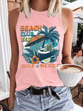 Women's Gulf Of Mexico Print Transfer Casual Vest