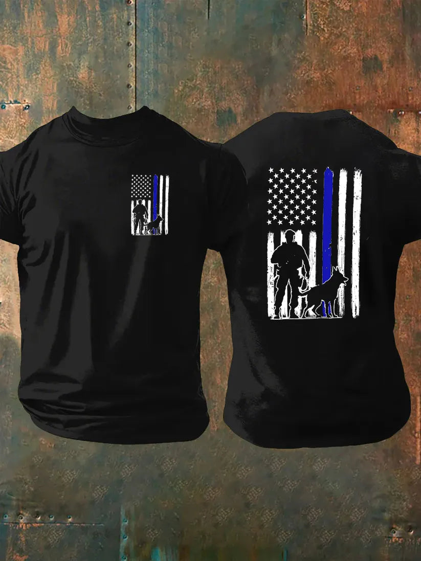 K-9 Pattern 100% Cotton T-Shirt