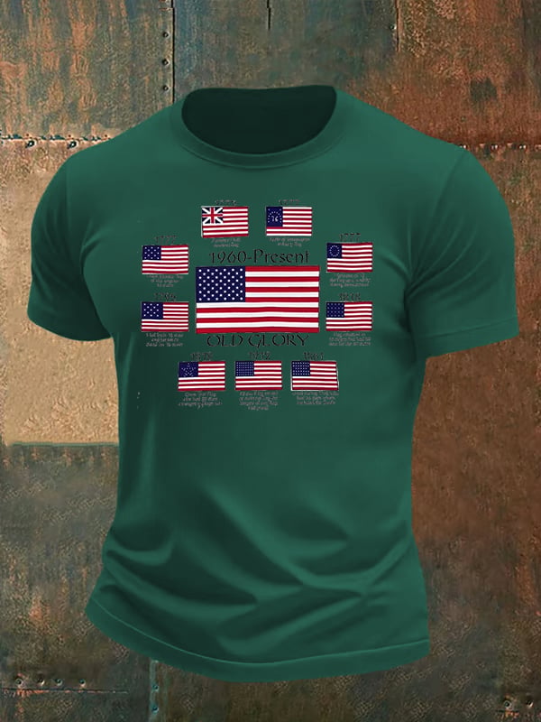 Men's  OLD GLORY Print T-Shirt