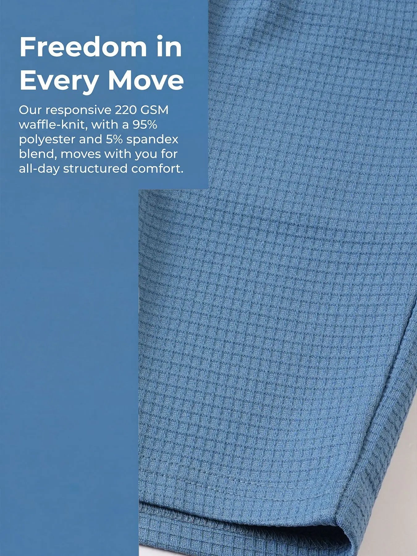 Men's Casual Solid-Color Waffle-Knit Drawstring Shorts with Pockets