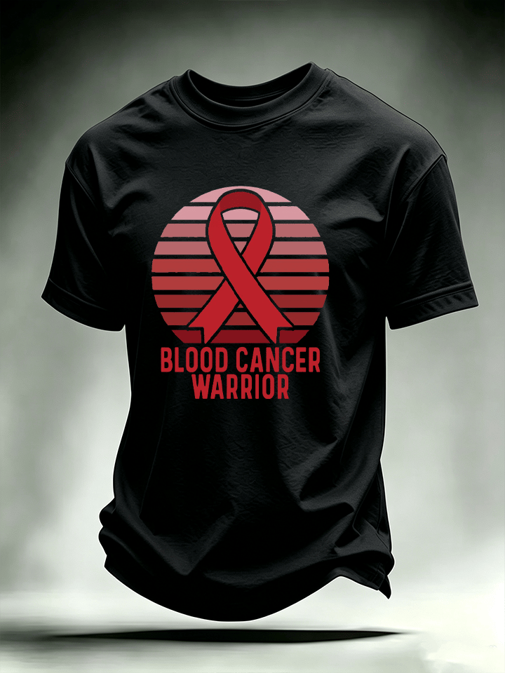Men's BLOOD CANCER WARRIOR Print T-Shirt