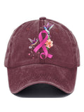 Pink Ribbon Breast Cancer Awareness Faith Hope Love Hat