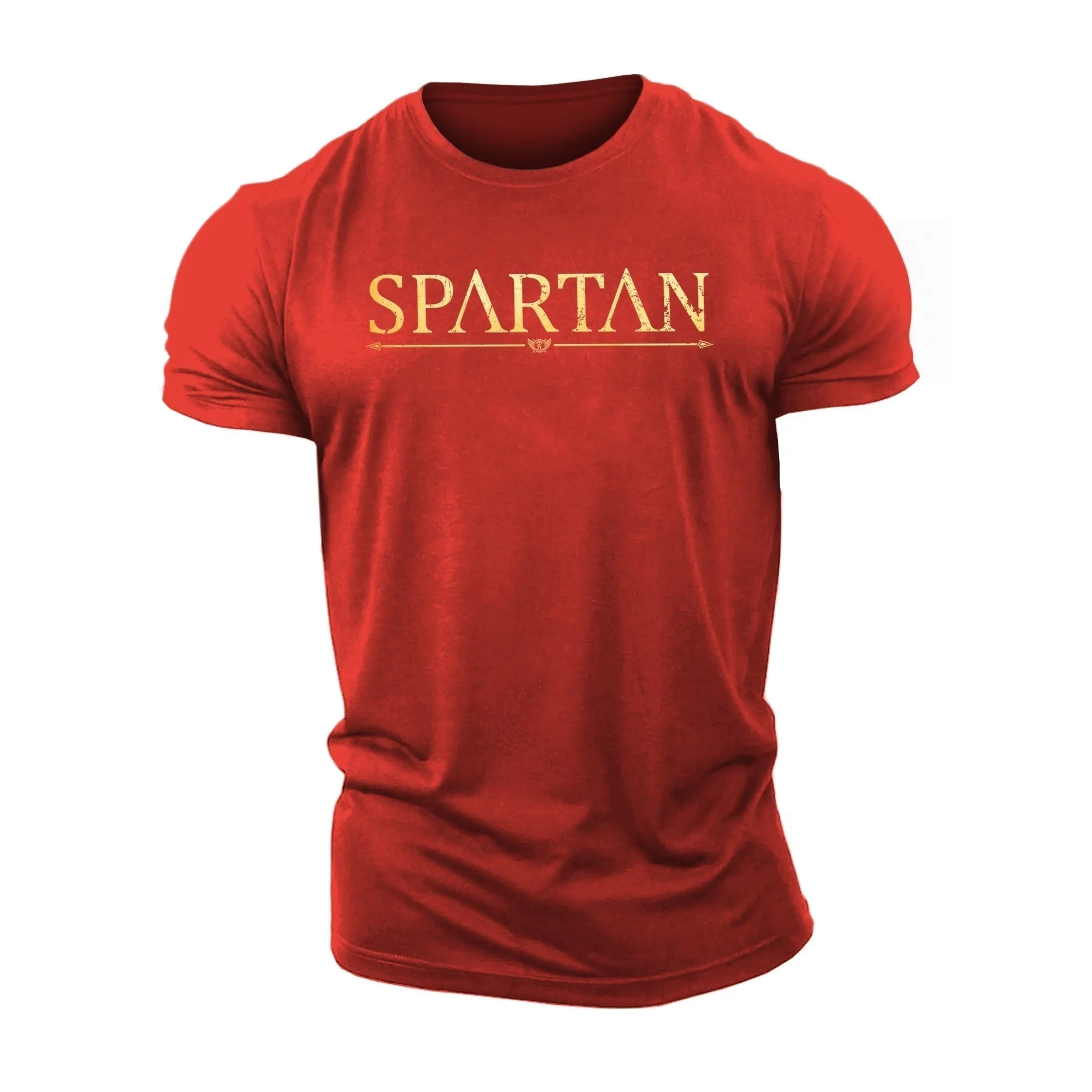 Men's SPARTAN GOLD Crew Neck Cotton Short-Sleeve T-Shirt