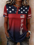 Women'S Casual Independence Day Printed Top