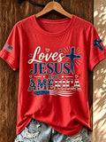 Women's Casual Faith Graphic Print T-Shirt