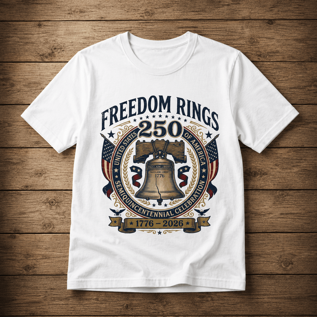 Freedom Rings Liberty Bell 250th Anniversary T-Shirt  (1776–2026)