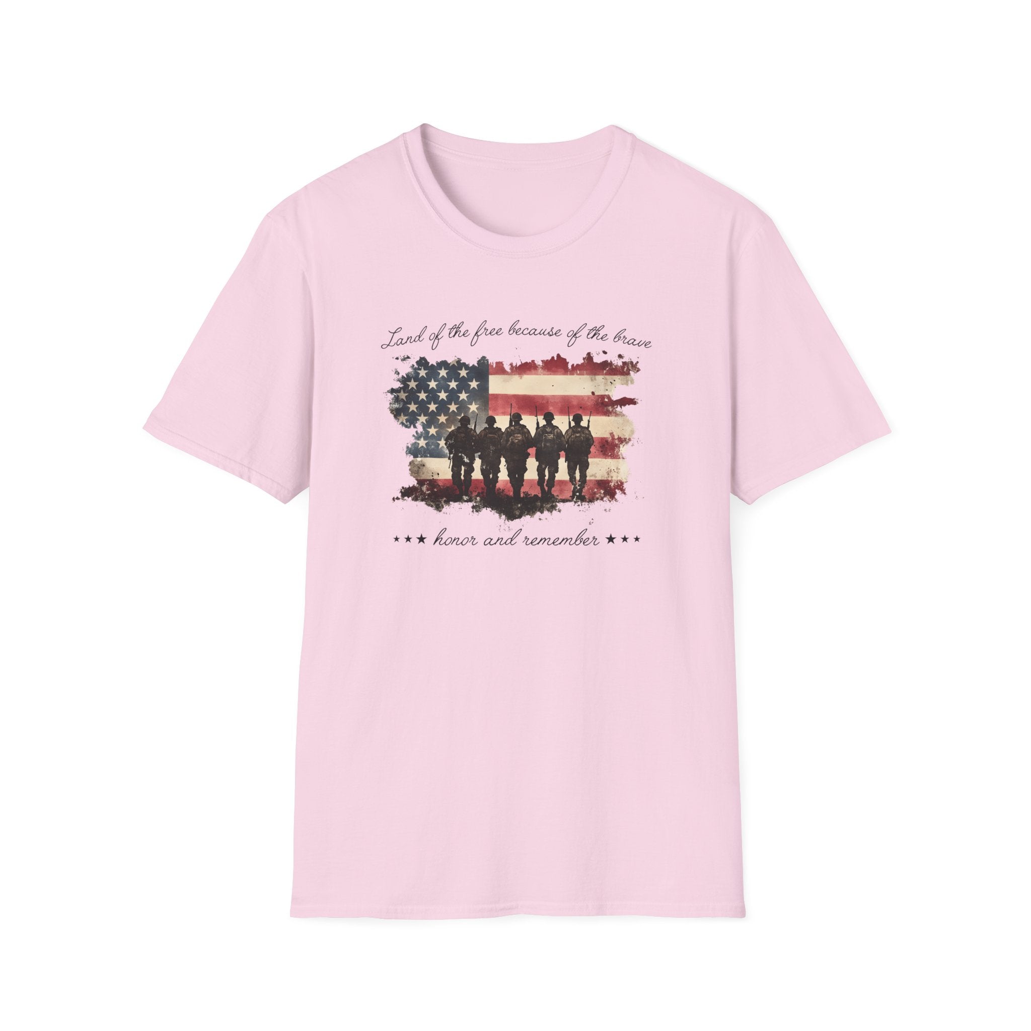 Land of the Free Because of the Brave ' Honor and Remember' T-Shirt