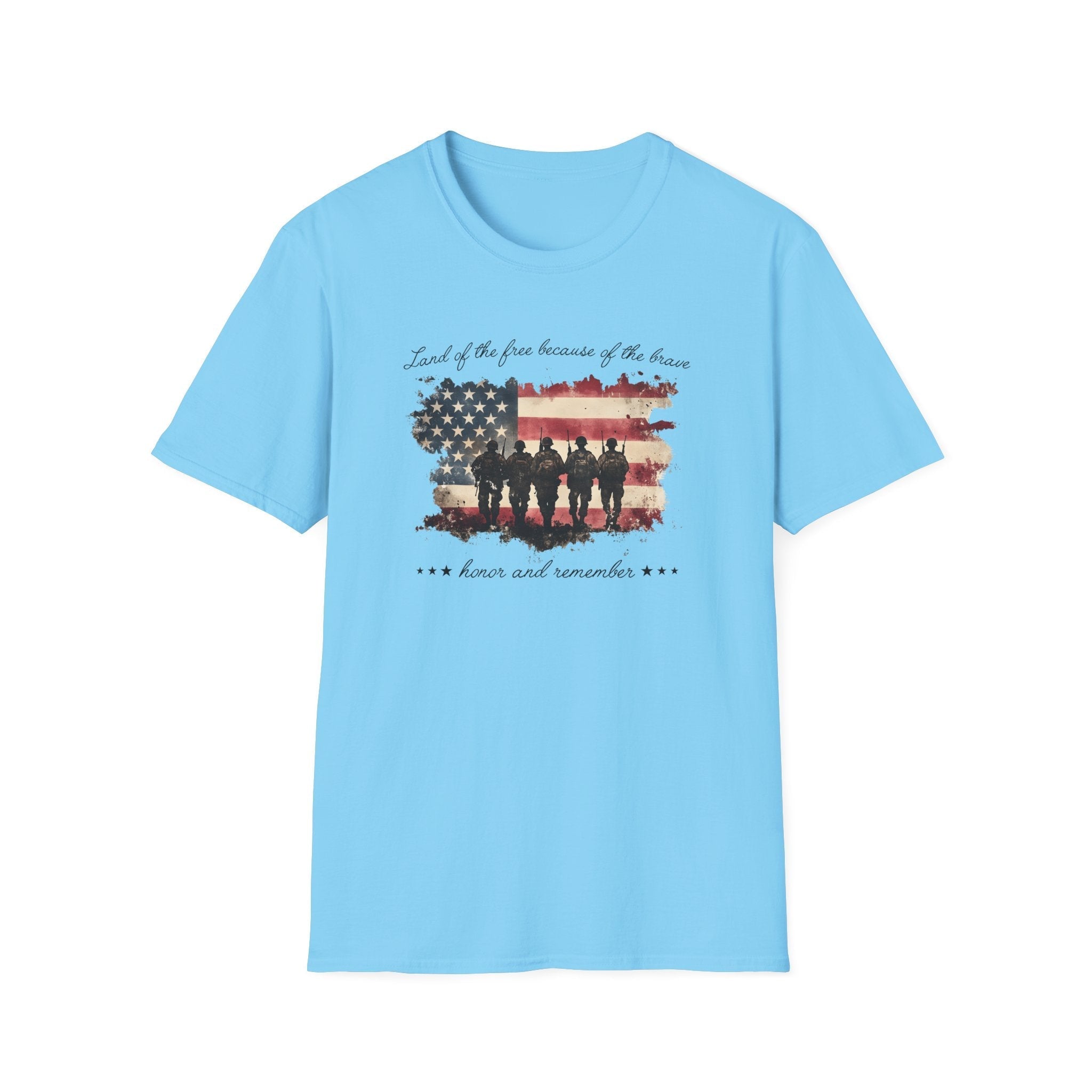 Land of the Free Because of the Brave ' Honor and Remember' T-Shirt