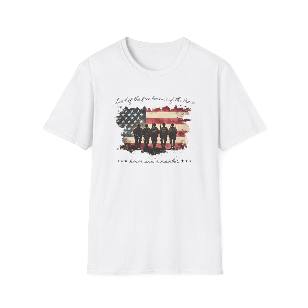 Land of the Free Because of the Brave ' Honor and Remember' T-Shirt