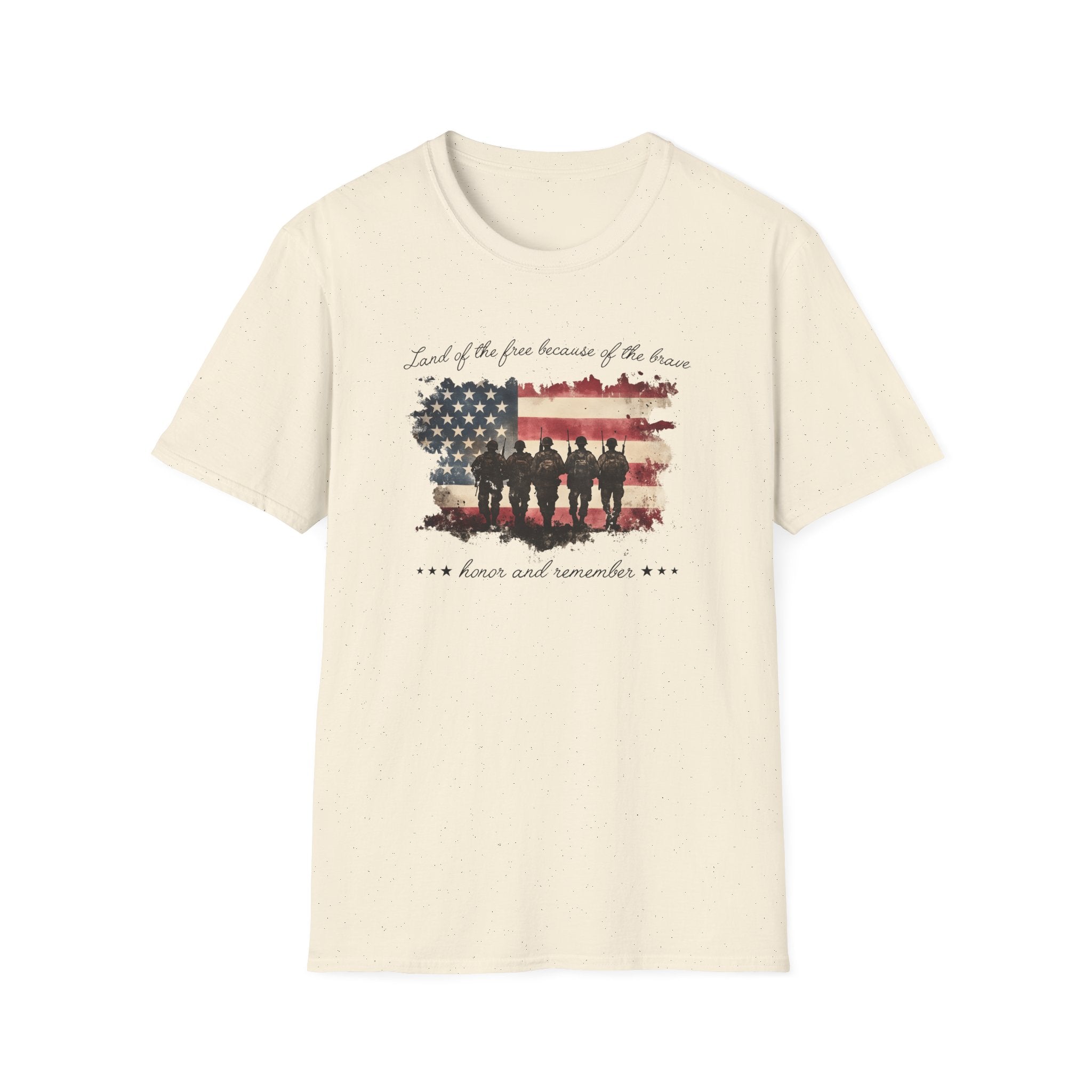 Land of the Free Because of the Brave ' Honor and Remember' T-Shirt