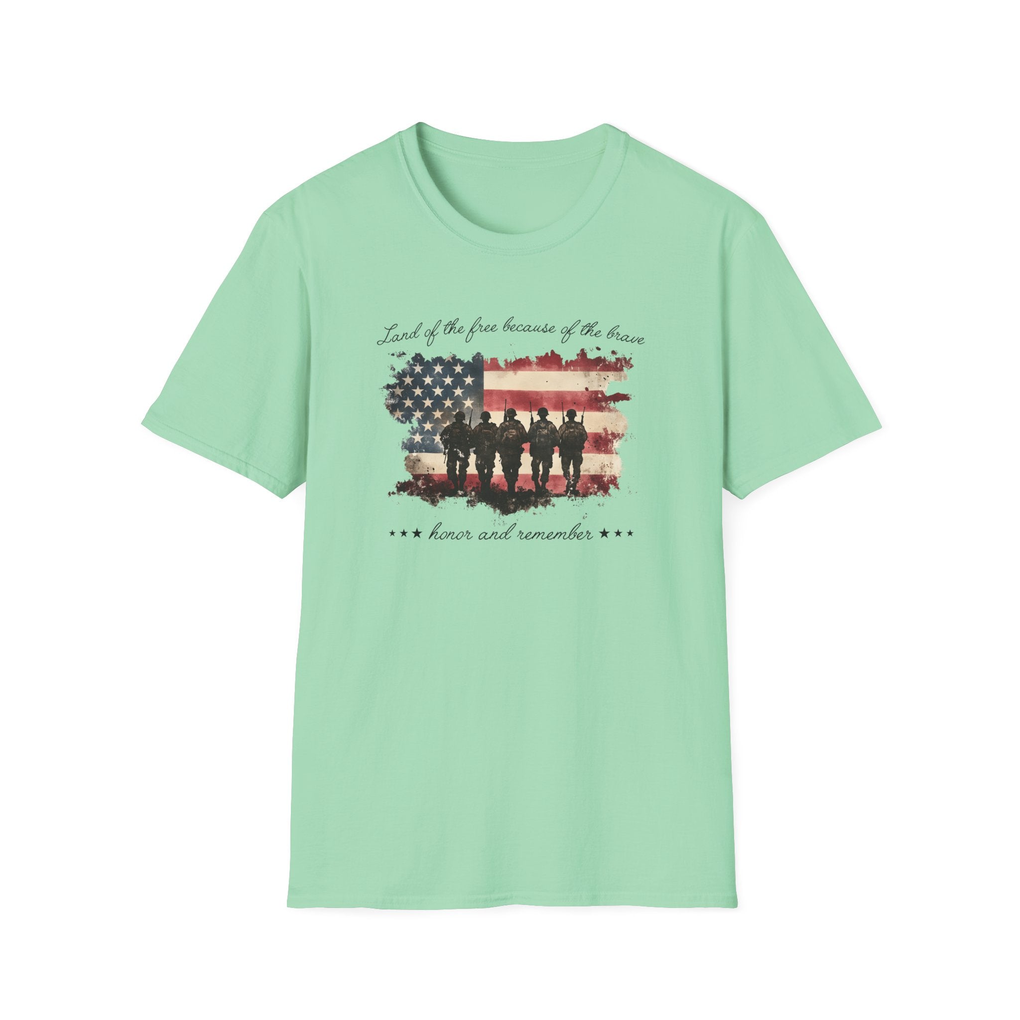 Land of the Free Because of the Brave ' Honor and Remember' T-Shirt