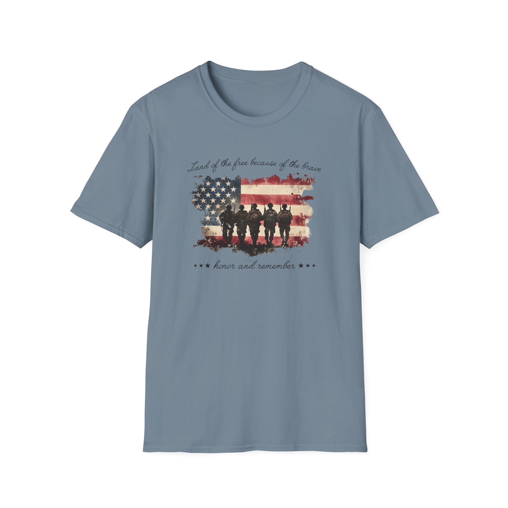 Land of the Free Because of the Brave ' Honor and Remember' T-Shirt