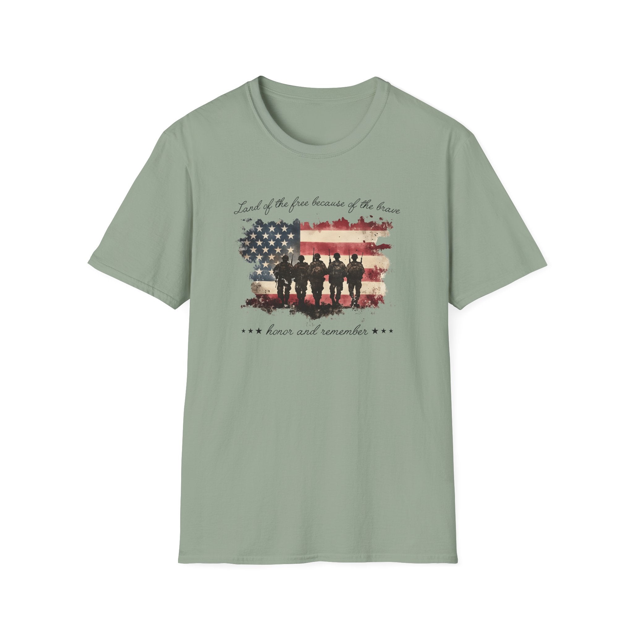 Land of the Free Because of the Brave ' Honor and Remember' T-Shirt