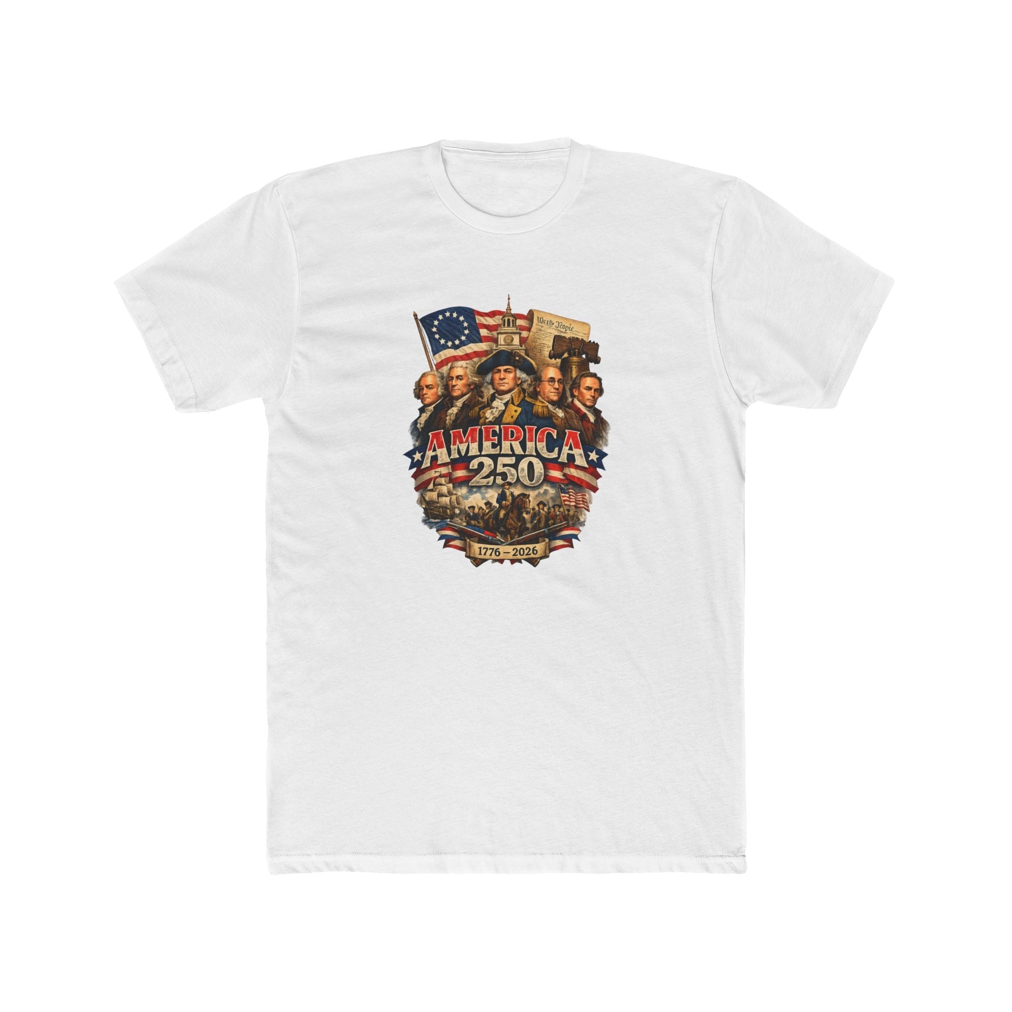 Liberty Forged: America's 250th Founding Fathers Tribute T-Shirt