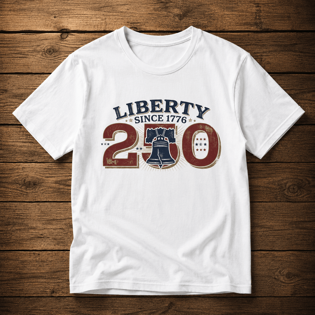 Liberty Since 1776 Vintage Patriotic T-Shirt | America's 250th Anniversary Edition