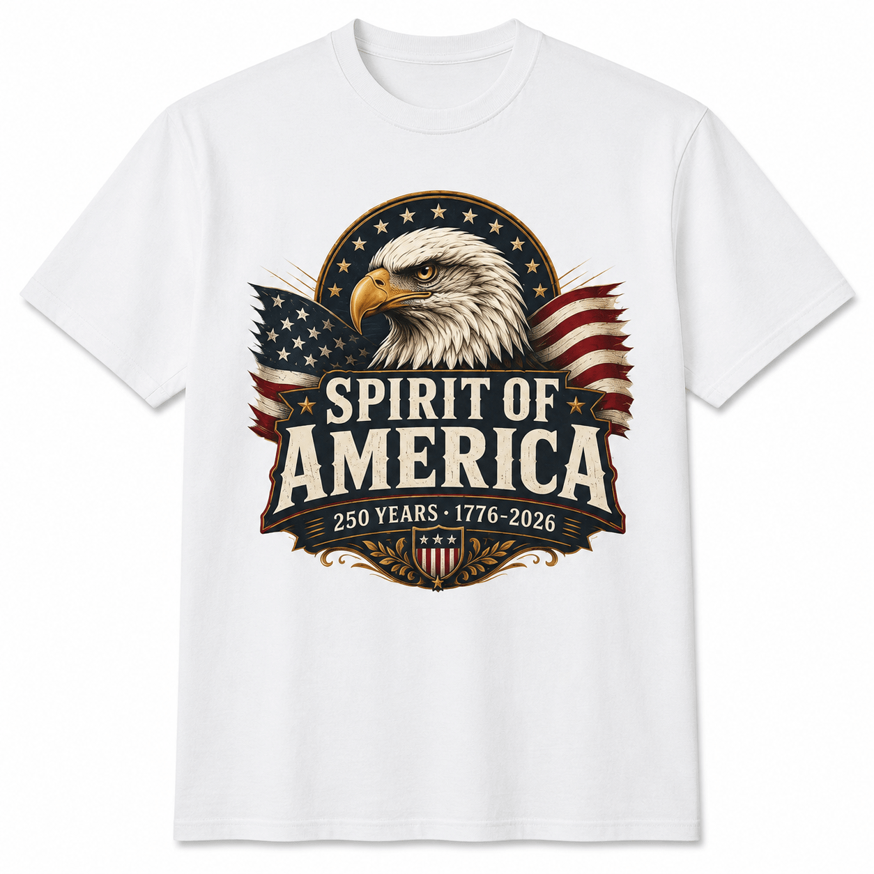 Spirit of America Patriotic Eagle T-Shirt – 250th Anniversary Edition | S–5XL