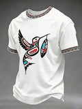 Men's Indigenous Totem Art Print Casual T-Shirt