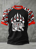 Men's Indigenous Totem Art Print Casual T-Shirt