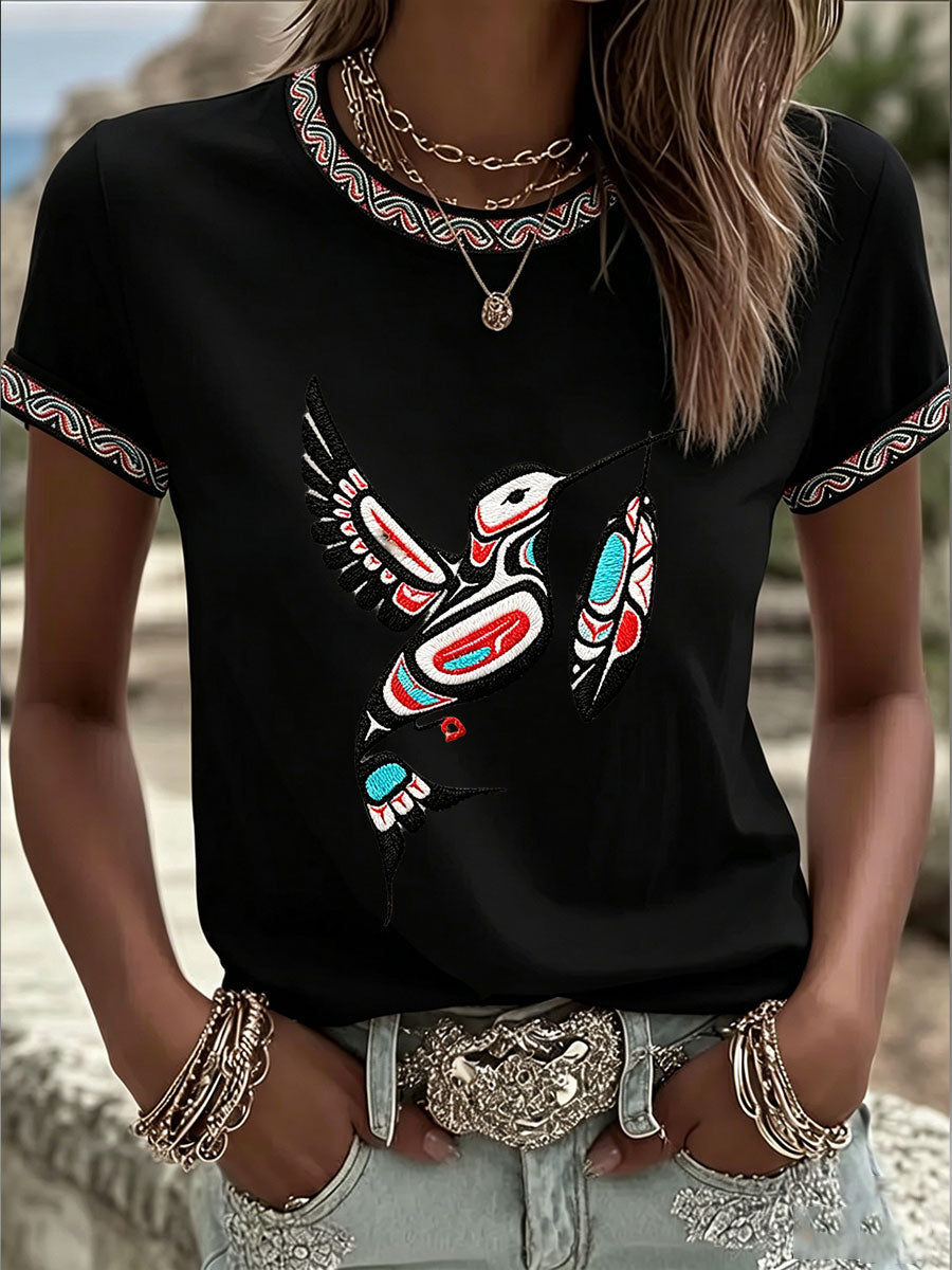 Women's Indigenous Totem Art Casual Shirt