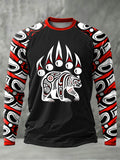 Men's Indigenous Totem Art Casual T-Shirt