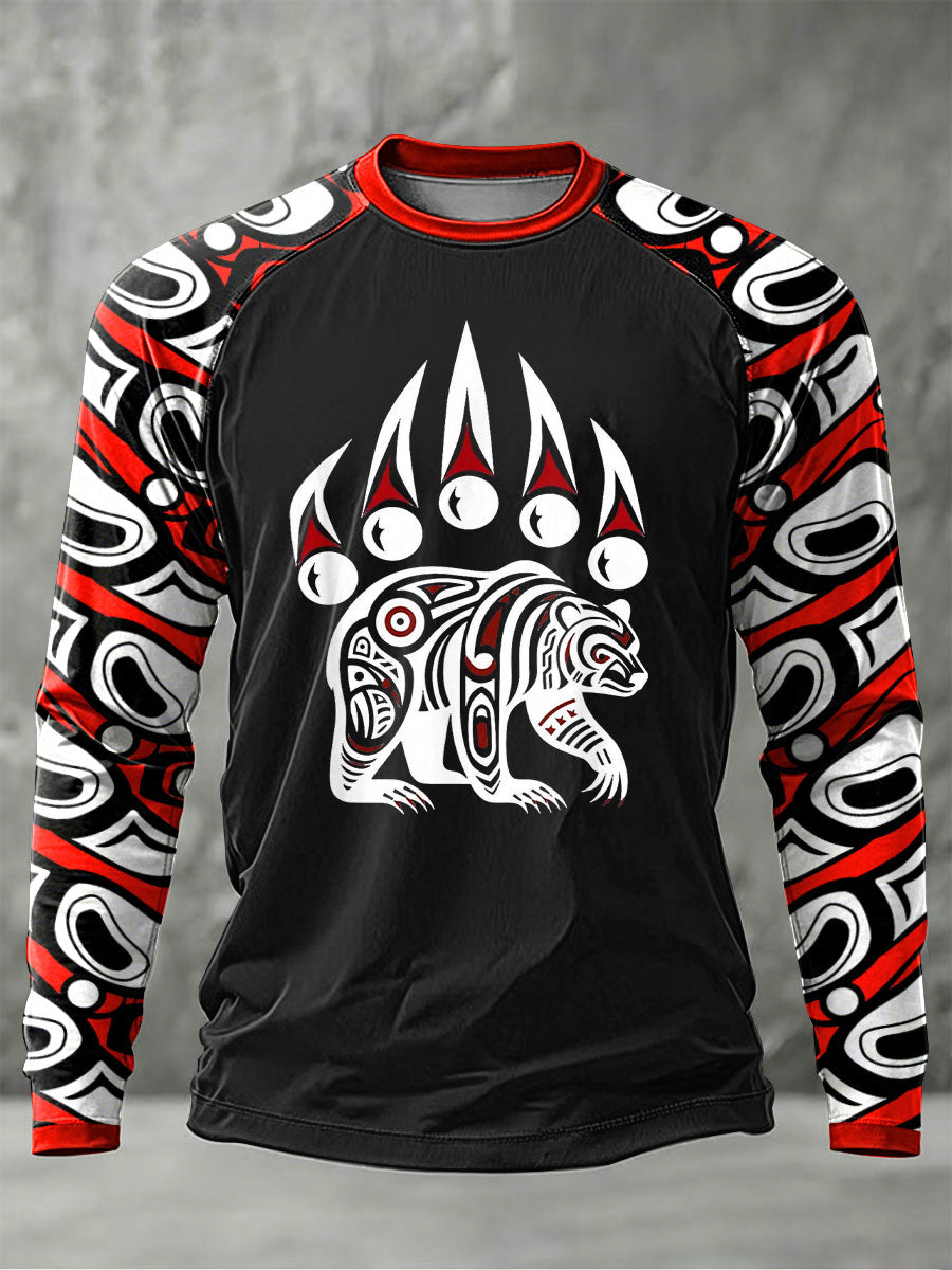Men's Indigenous Totem Art Casual T-Shirt