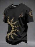 Men's Casual T-Shirt with Totem Print