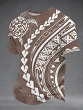 Men's Casual T-Shirt with Totem Print