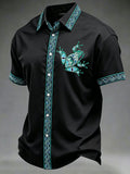 Men's Indigenous Totem Art Casual Shirt