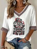 Women's Indigenous Totem Casual T-shirts