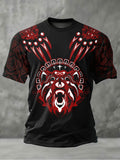 Men's Indigenous Print Casual T-shirt