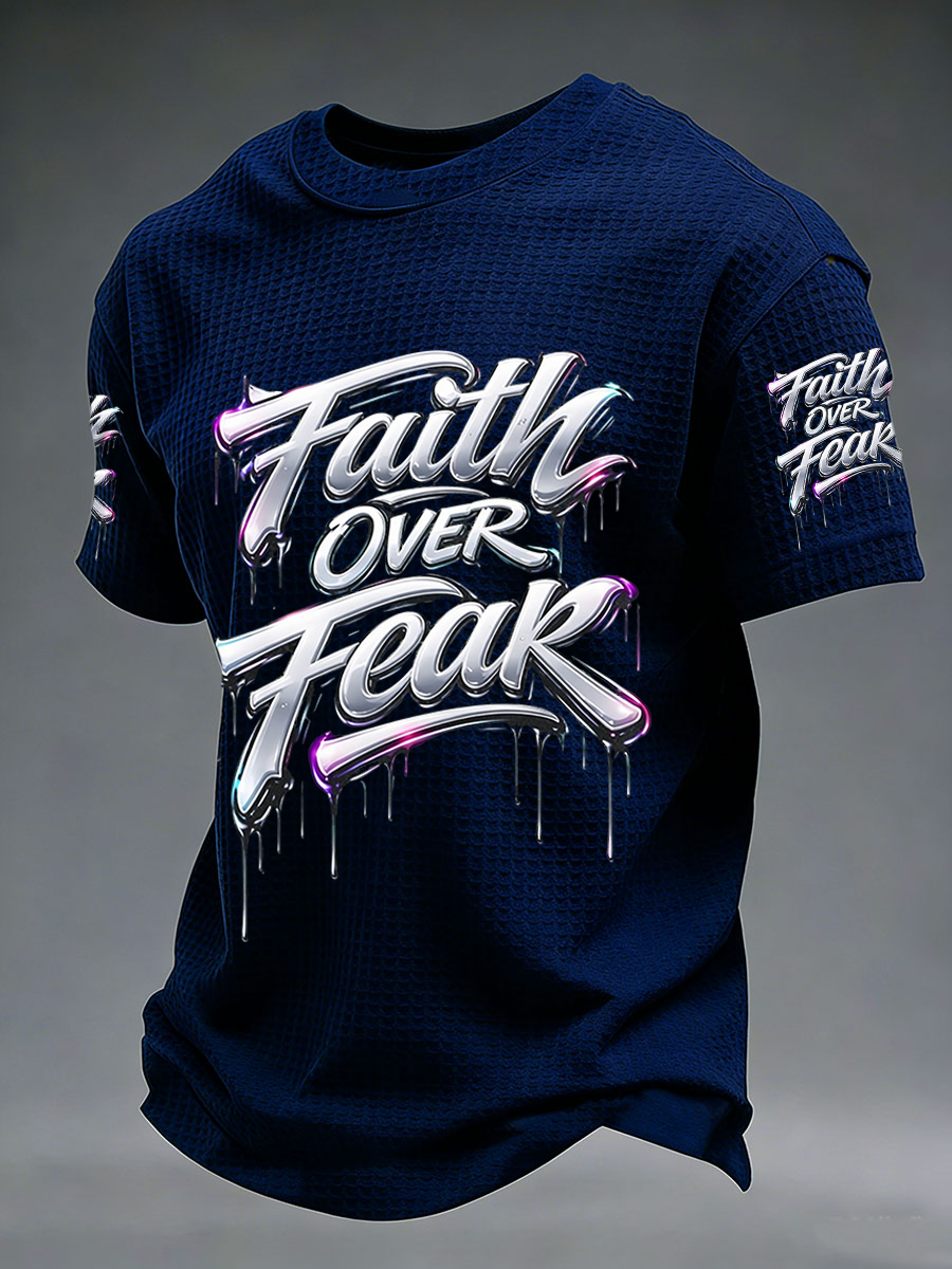 Men's Faith Over Fear Waffle Short Sleeve