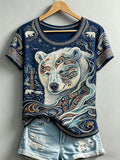 Women's Indigenous Print Casual T-Shirt