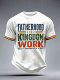 Men's Fatherhood Is Kingdom Work Waffle T-Shirt