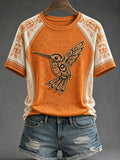 Women's Indigenous Totem Print Casual T-Shirt