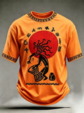Men's Indigenous Art Print Casual T-Shirt
