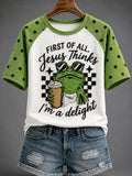 Women's 'Jesus Thinks I'm A Delight' Printed Casual T-Shirt